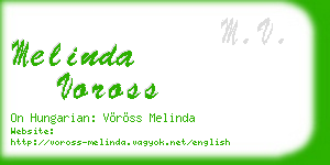 melinda voross business card