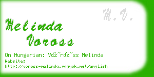 melinda voross business card